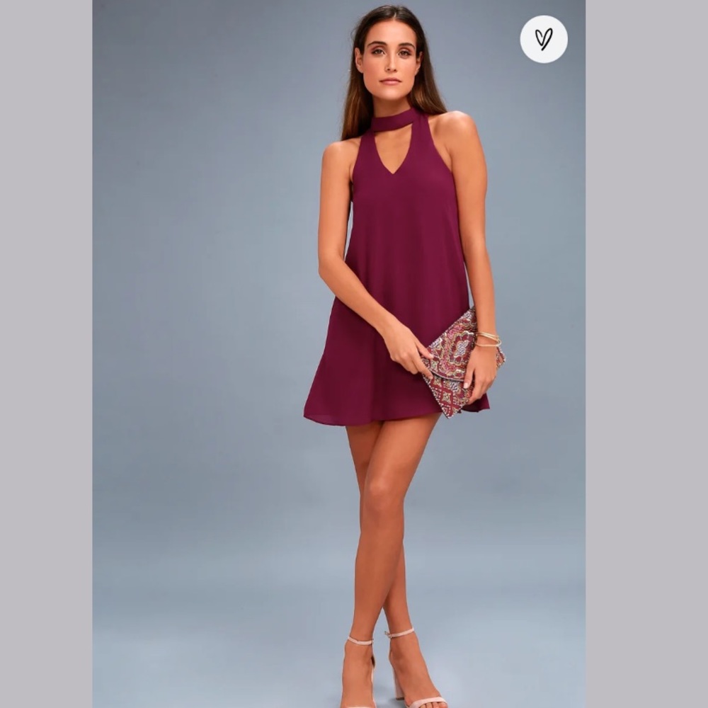 Lulu’s Groove Thing Magenta Swing Dress